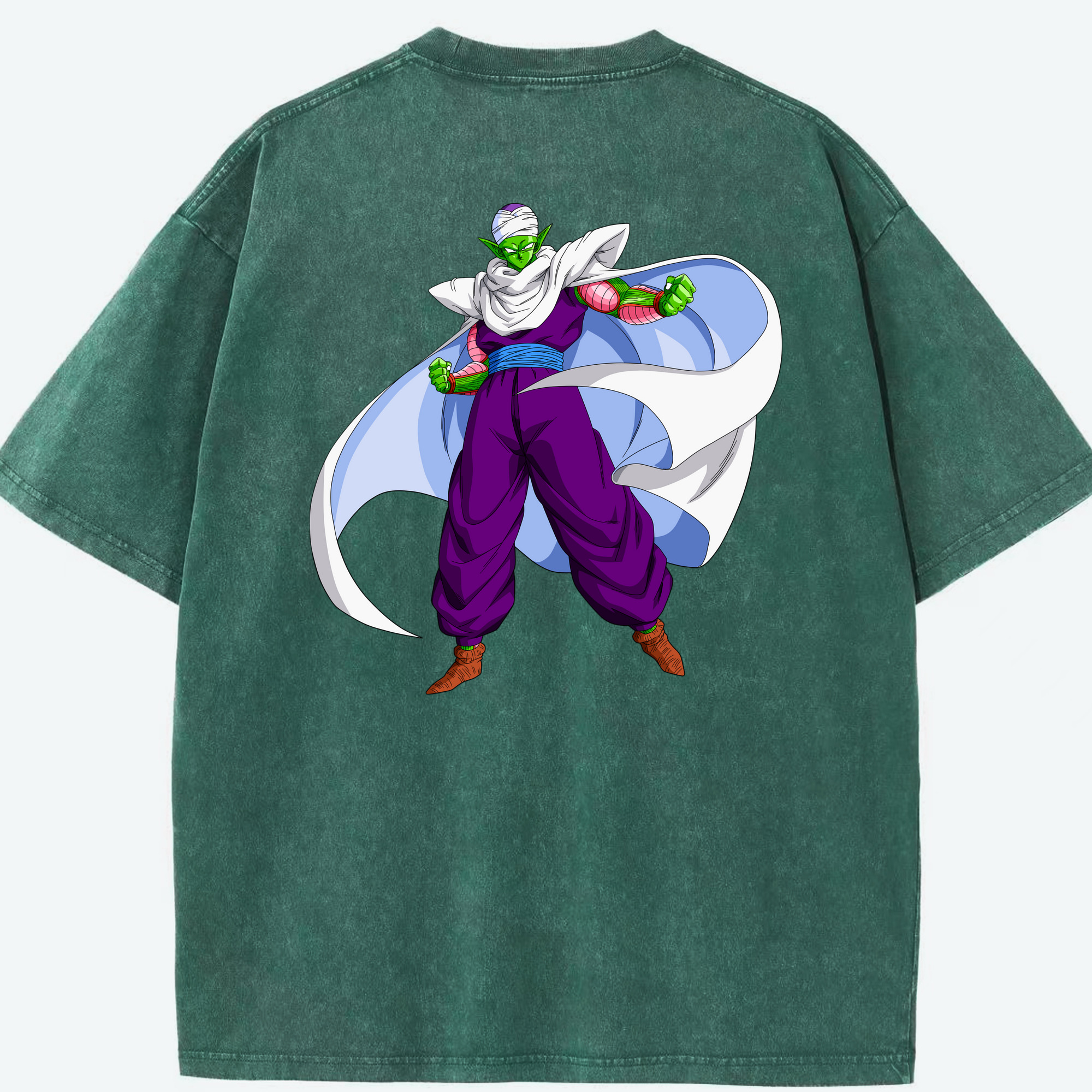 （画像用） ドラゴンボール ピッコロ DRAGON BALL Piccolo 綿100% ヴィンテージ風 半袖Tシャツ（背面プリント）